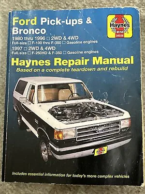 Ford Ranger & Bronco II 1983-92 - Haynes Repair Manual - Softcover • $12.99