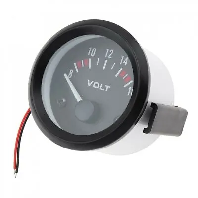 For Car Motorcycle 12V 2 52MM LED 8-16V Voltmeter Voltage Gauge Panel Meter • £10.09
