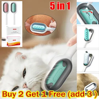 Dog Brush With Water Tank Cat.Brush  Pet Cleaning Hair Removal.Massage Care Comb • £5.59