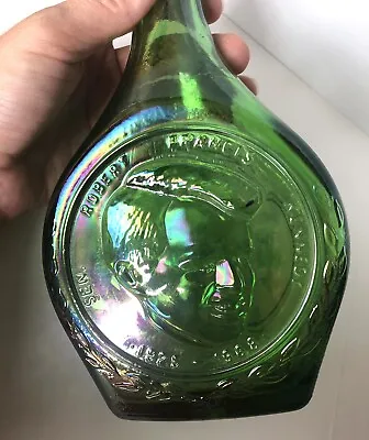 Wheaton Green Glass Bottle W/ Cork-Senator Robert F Kennedy 1925-1968 • $20