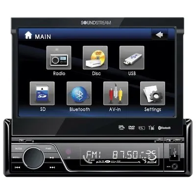 Soundstream VIR-7830B Single-DIN Bluetooth Car Stereo DVD Player W/ 7  LCD Touch • $229