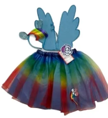 MY LITTLE PONY - Age 5-6 - 3 Piece Rainbow Tutu Fancy Dress Child Costume BNWT • £11.99