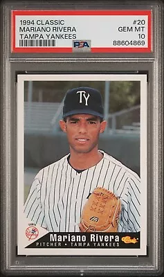 MARIANO RIVERA 1994 Classic Tampa Yankees Minor League ROOKIE PSA 10 Gem Mint RC • $119.99