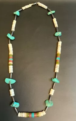 Vintage Navajo Tribal Necklace - Turquoise - 30” • $59