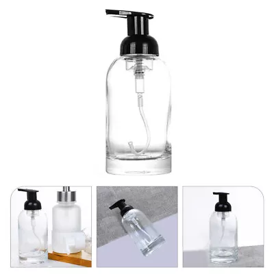  Bathroom Soap Dispenser Refillable Lotion Hand Wash Bottle Glass • £16.28