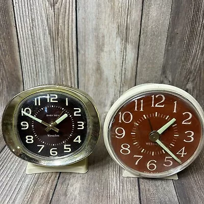 Vintage Westclox Lot Of 2 Baby Ben Alarm Clock USA Made - FOR PARTS NOT WORKING • $14.99