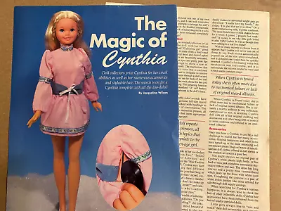 Vintage Article On Mattel 1970s Cynthia Talking Doll • $9.99