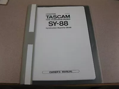 OWNER'S MANUAL Tascam SY-88 SY88  For DA-88  • $50