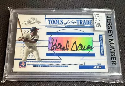 2005 Absolute Hank Aaron Autograph Auto 44/100 Tools Of The Trade JERSEY NUMBER • $499.95