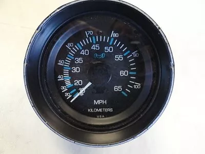 Medallion Speedometer / Kilometers Gauge Black Bezel & Face Marine Boat • $7.49