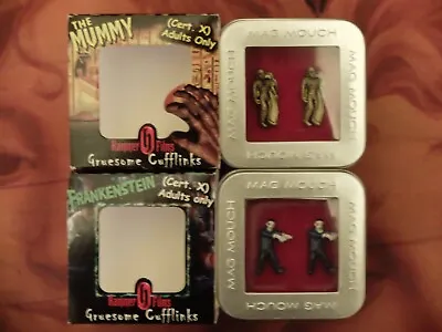 Hammer Horror Frankenstein+Mummy Cufflinks • £10