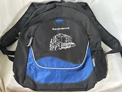 $34.99 • Buy Electromotive EMD Train Locomotive 1201 Leeds Lightweight Blue Black Backpack