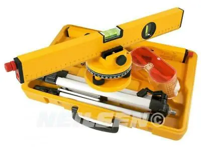 6PC Laser Level Kit 16 /400mm 360 Degree Rotary Base Lightweight Tripod And Acc • £17.99