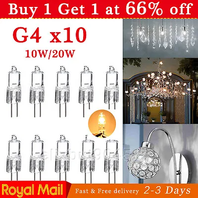 £3.65 • Buy 10pcs G4 10W-20W Halogen Light Bulbs Long Life Capsule Lamps 12V Dimmable 2 Pin