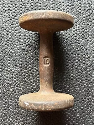 Vintage 10 LB Dumbbell - Single • $20