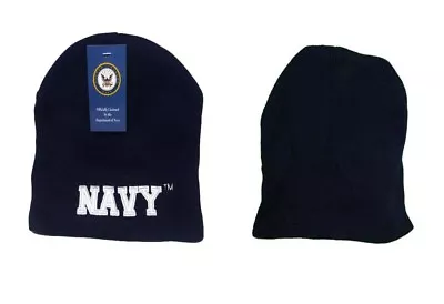 8  U.S. Navy USN Letters Military Embroidered Beanie Skull Cap Hat WIN602D TOPW • $9.88