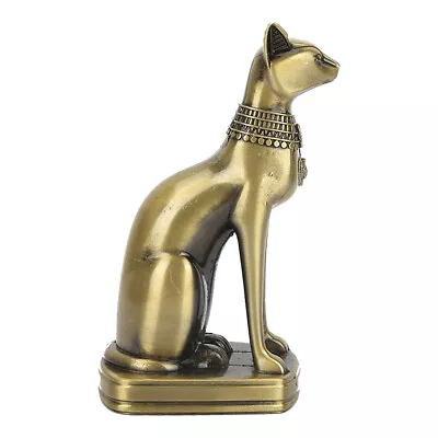 Metal Ancient Egyptian Cat Statue Figurine Model Furnishing Ornament Decor AUS • £18.73