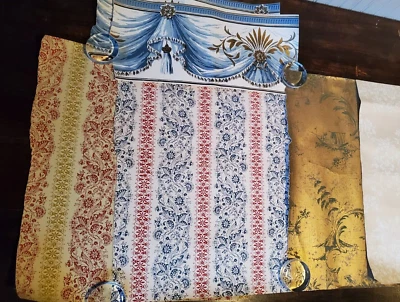 £29.45 • Buy Vtg 1950s Partial Wallpaper Roll ~ Thibaut American Colonial ~ Monroe Pillemont