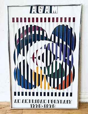 $99.99 • Buy Yaacov Agam 1976 AN AMERICAN PORTRAIT : BIRTH OF A FLAG Framed Art Print