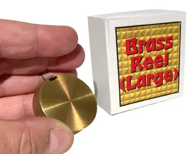 Deluxe LARGE BRASS REEL Stage Magic Trick Big Metal Pull Gimmick Serpentine Silk • $26.49