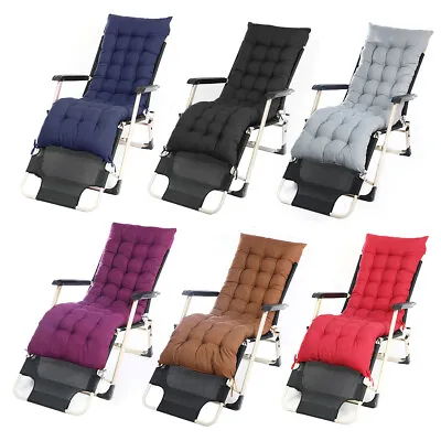 Chair Seat Garden Pads Furniture Lounger Patio Outdoor Tie On Cushions Thick Mat • £9.45