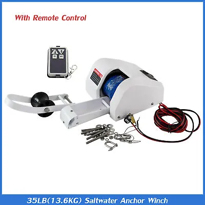 35LBS Electric Anchor Winch Saltwater Boat Windlass Kit With Wireless Remote • $165.99