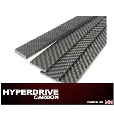 Carbon Fibre Sheet Strip Bar Different Sizes  12345 Mm Thicknesses  Matte UK • £86