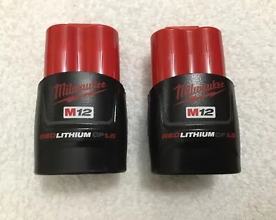 2 New Genuine Milwaukee 48-11-2401 Batteries 12 Volt 12V M12 Red Lithium Ion OEM • $45.39