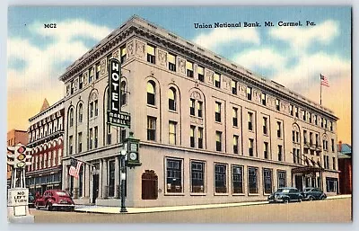 Postcard Union National Bank Mt Carmel Pa.  • $9.99