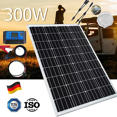 300W 12V Solar Panel Kit Mono Fixed Home Caravan Camping Power Battery Charging • $104.55