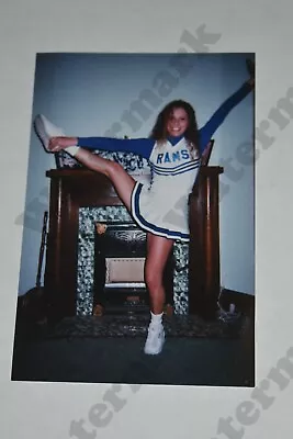 Curvy Blonde Woman In Cheerleader Costume Posing  Vintage Photograph Ab • $12.99