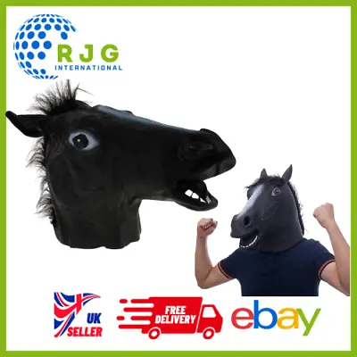 Horse Animal Rubber Head Mask • £12.99