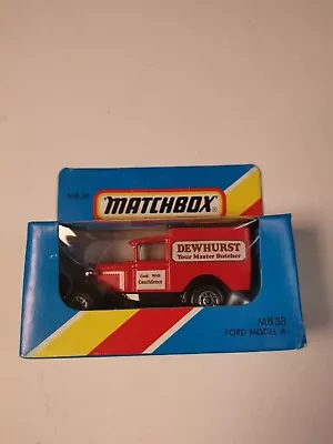 Matchbox 1-75 Series Mb38 Ford Model A Van - Dewhurst Butchers • £2.98