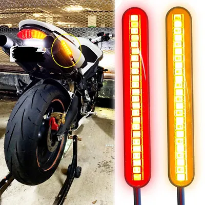 Motorcycle 24 LED Flexible Integrated Tail Brake Strip Light For Harley Davidson • $10.78