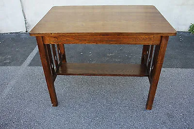  Quality Arts & Crafts Oak Table Desk • $1175