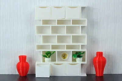 Modern Bookshelf Zig Zag - Dollhouse Miniature 1:12 Miniature Dollhouse Furnitur • £18.95