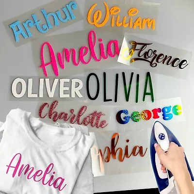 Name T-Shirt Decal Iron-On Transfer Heat Vinyl Personalised Custom Word Text • £5.95