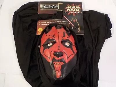 A420 Vintage Rubies Adult Darth Maul Star Wars Costume Cape With Attached Mask A • £22.17