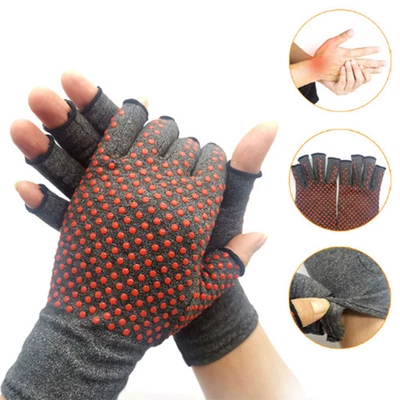 $10.81 • Buy Muscle Tension Dots Arthritis Gloves Half-finger Computer Typing Women Men