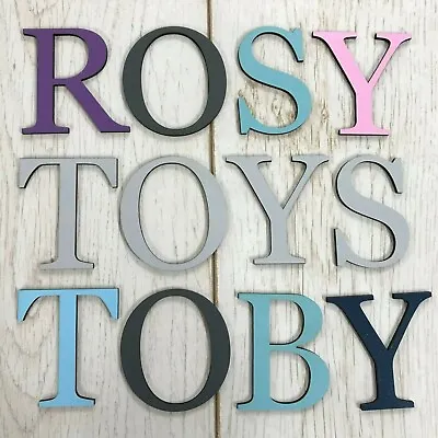 Personalised Painted Wooden Letters Names - 10cm Height - MANY COLOURS - Toy Box • £17.55