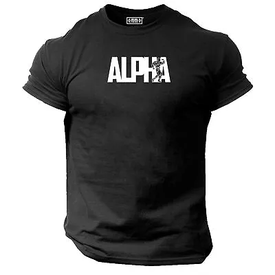 Alpha T Shirt Gym Clothing Bodybuilding Training Workout Exercise Muscles Top • $13.88