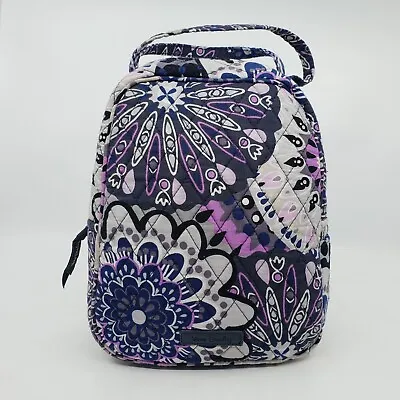 Vera Bradey Mimosa Medallion Quilted Lunch Bag Insulated Floral Purple 9.25 In • $19.99