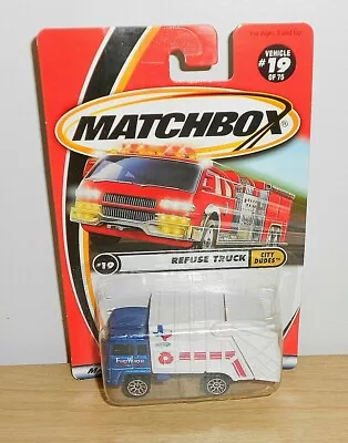 Matchbox #19 REFUSE TRUCK - Matchbox Models Scale 1:87 In Blister Pack • $1.99