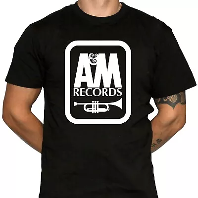 A&M Records Black T-Shirt - Defunct Record Label - 100% Preshrunk Cotton Shirt • $24.95