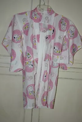 Vintage 1980s Peanuts Gang Snoopy C. Brown Child Youth Size Kimono Japan RARE • $21.47