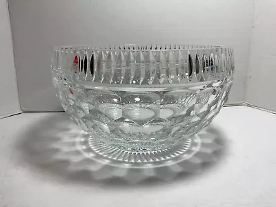 Waterford Crystal Honeycomb & Wedge Cut Large 10.75  Crystal Bowl • $65