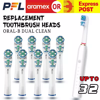 DUAL CLEAN Oral-B Compatible Tooth Brush Heads Electric Replacement Floss Flexi • $24.99