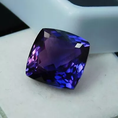 Extremely Rare Natural Purple Tanzanite 7 Ct Square Cushion CERTIFIED Gemstone • £13.46