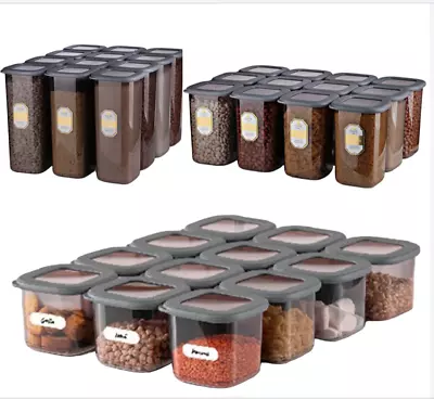 Cereal/Spice Containers Airtight Food Storage Container-Stackable-BPA FREE+Lids • £9.99