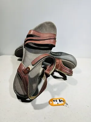 Merrell Women’s Size 9 Agave Brown Leather Strappy Outdoor Slingback Sandals • $35